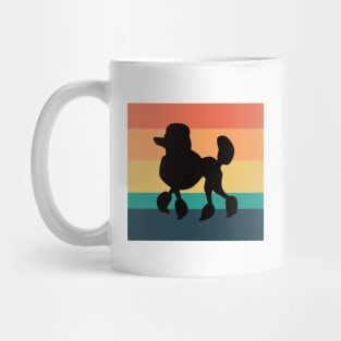 Poodle Dog Silhouette Vintage Sunset Mug